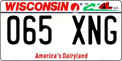 WI license plate 065XNG