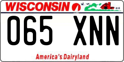 WI license plate 065XNN