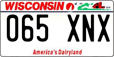 WI license plate 065XNX