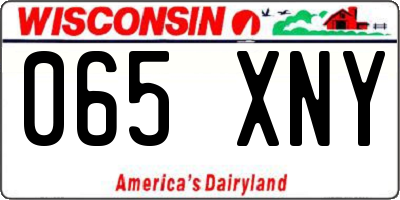 WI license plate 065XNY