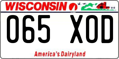 WI license plate 065XOD
