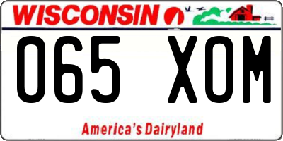 WI license plate 065XOM