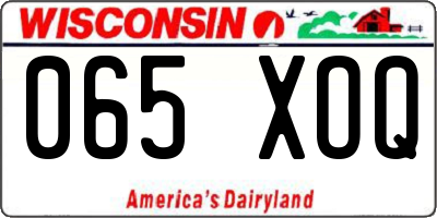 WI license plate 065XOQ