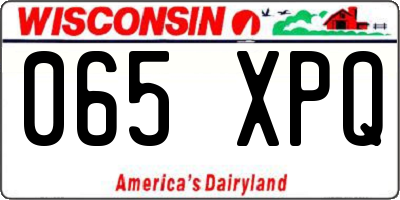 WI license plate 065XPQ