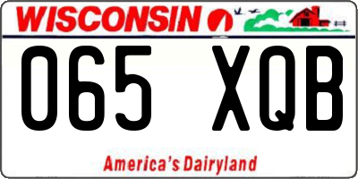 WI license plate 065XQB