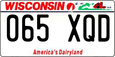 WI license plate 065XQD
