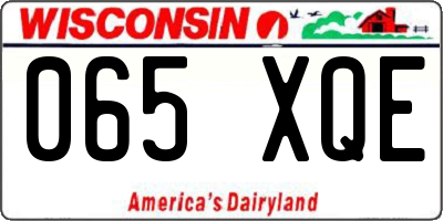 WI license plate 065XQE