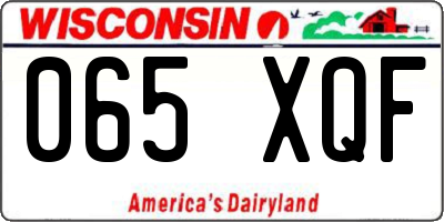 WI license plate 065XQF