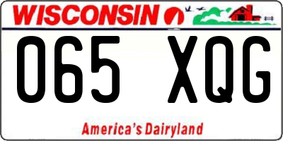 WI license plate 065XQG