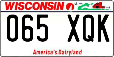 WI license plate 065XQK