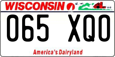 WI license plate 065XQO