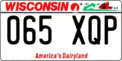 WI license plate 065XQP