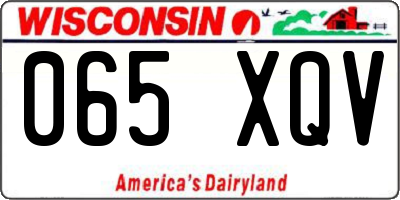 WI license plate 065XQV