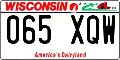 WI license plate 065XQW