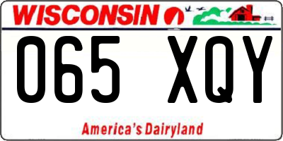 WI license plate 065XQY