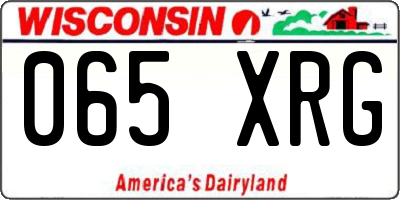 WI license plate 065XRG