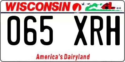 WI license plate 065XRH