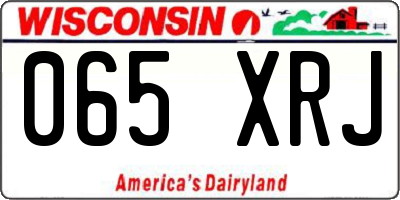 WI license plate 065XRJ