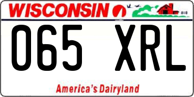 WI license plate 065XRL