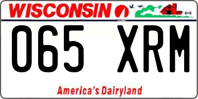WI license plate 065XRM