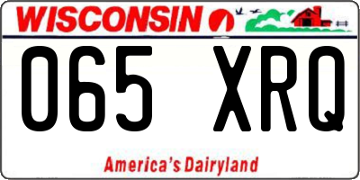 WI license plate 065XRQ