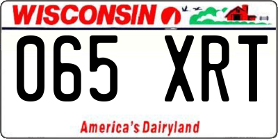 WI license plate 065XRT