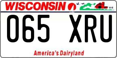 WI license plate 065XRU
