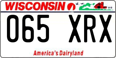 WI license plate 065XRX