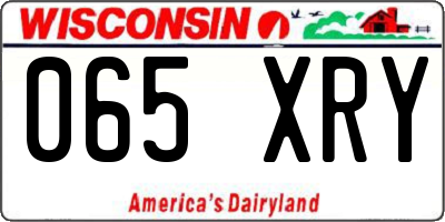 WI license plate 065XRY