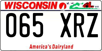 WI license plate 065XRZ