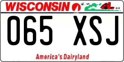 WI license plate 065XSJ