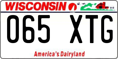 WI license plate 065XTG