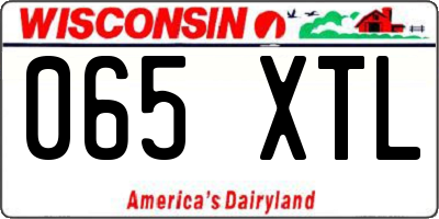 WI license plate 065XTL