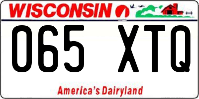 WI license plate 065XTQ