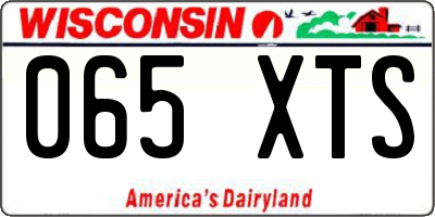 WI license plate 065XTS