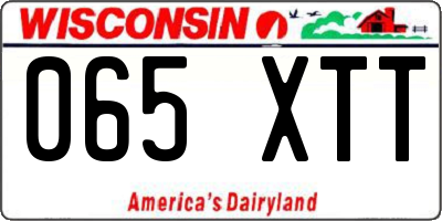 WI license plate 065XTT