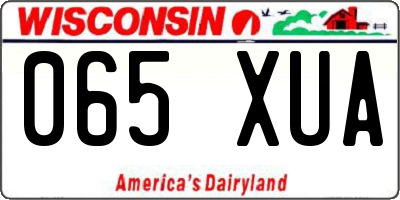 WI license plate 065XUA