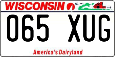 WI license plate 065XUG