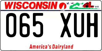 WI license plate 065XUH