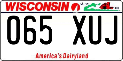 WI license plate 065XUJ