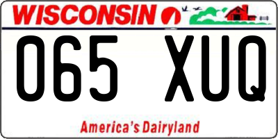 WI license plate 065XUQ