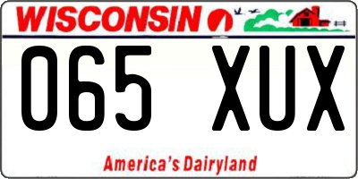 WI license plate 065XUX