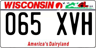 WI license plate 065XVH