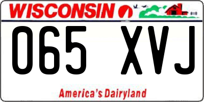 WI license plate 065XVJ