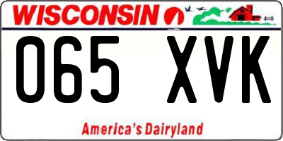 WI license plate 065XVK