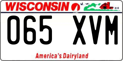 WI license plate 065XVM