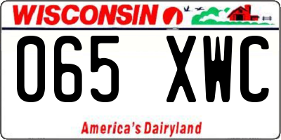 WI license plate 065XWC