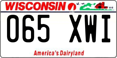 WI license plate 065XWI