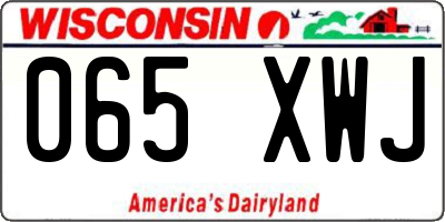 WI license plate 065XWJ