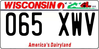 WI license plate 065XWV